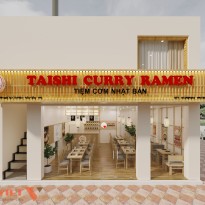 Thiết kế tiệm cơm Nhật Bản diện tích 70m2